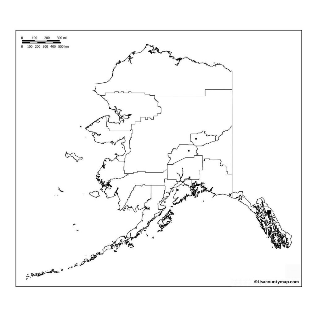 Blank Alaska Map - Simplified State Map Outline