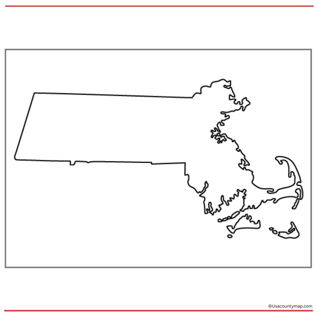 Blank Massachusetts Map Printable State Outline